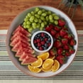 thumbnail image 3 of INFUSE 16" Lebrillo Pattern Melamine Chip & Dip Serving Platter for Outdoor Parties Entertaining, Black, 3 of 4