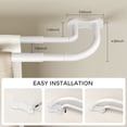 thumbnail image 3 of OLV Wrap Around Double Curtain Rods for Window,36-88 inch,White, 3 of 9