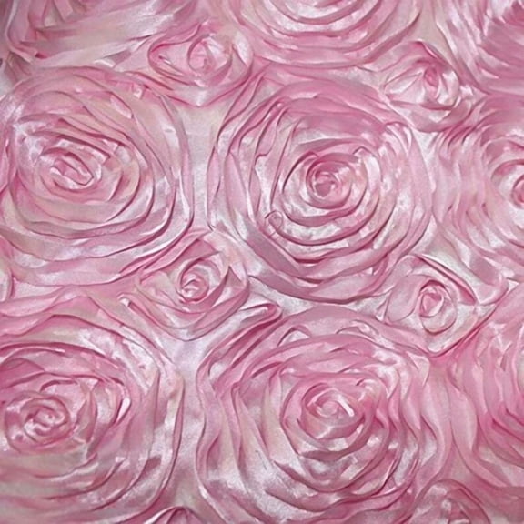 Satin Rosette Fabric Sold By The Yard Clothing Decoration Prom L Pink