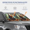thumbnail image 4 of Bingfone Maple Meditating Bear Windshield Sun Shade 2-Piece Foldable Car Front Window Sunshade for Most Sedans SUV Truck - Large, 4 of 7