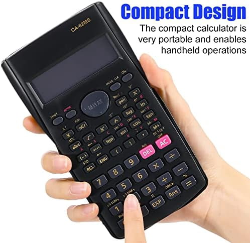 18 Pieces 2-Line Engineering Scientific Calculator, Black Function Fractions Math Calculator for Business Office College High School Student Teacher$$Office