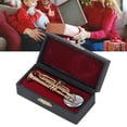 thumbnail image 4 of Trumpet Replica, Exquisite Design Spray Painted Mini Trumpet Toy  For Car 2.56in,3.54in, 4 of 8