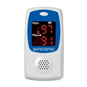 SmartHeart Talking Pulse Oximeter | Audible Results for Visually Impaired | Blood Oxygen Saturation | Monitor Lanyard and Batteries | Portable Spot-Check Monitoring