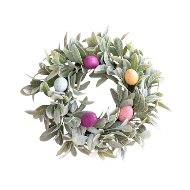 Corona de Pascua Artificial con Huevos de Pascua para Festivales, Interiores Y Exteriores.