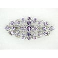 thumbnail image 4 of Faship Violet Purple Crystal Floral Hair Barrette, 4 of 6