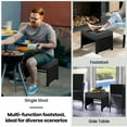 thumbnail image 4 of Yaheetech 2pcs Wicker Ottomans with Removable Cushion, Black/Gray, 4 of 7