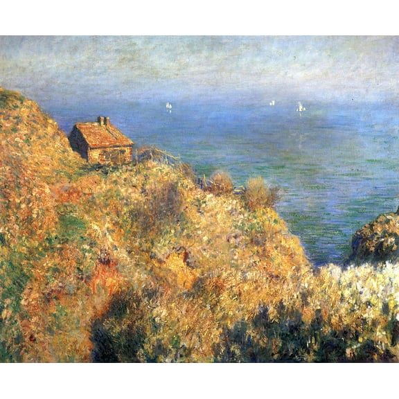 29"x24" Fine Art Quality Poster: Fishermans House at Varengeville, 1882 - Claude Monet