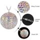 thumbnail image 2 of Adorno para espejo retrovisor de coche, bola de la suerte colgante de cristal navideño, accesorio ostentoso para coche para mujer, abalorio de diamantes de imitación, decoración para coche, 2 of 6