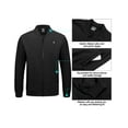 thumbnail image 5 of Little Donkey Andy Men's Fleece Lined Bomber Jacket Lightweight Softshell Windbreaker Jacket Casual Spring Fall Coat Black S, 5 of 7