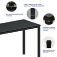 thumbnail image 3 of Computer Desk, Black 47inch MDF And Metal Multi-function Table For Dining and Living Room,Modern Minimalistic Style, Solid Sturdy Table, 3 of 5