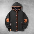 thumbnail image 2 of LNWUY Mens Flannel Plaid Lined Hoodies Long Sleeve Drawstring Fleece Hooded Sweatshirt Winter Casual Thick Warm Pullover Black L, 2 of 3