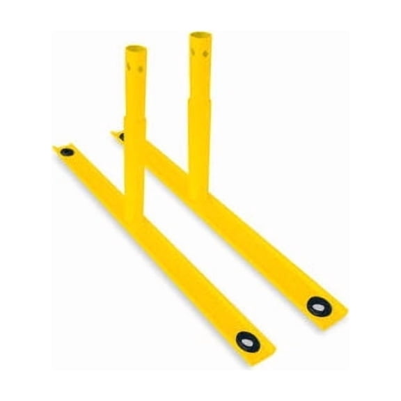 Global Industrial Flat Barrier Feet for Crowd Control Barrier Yellow Powder Coat