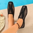 thumbnail image 5 of Miluxas Women's Breathable Mesh Slip-On Flats - Hollow Out Ballet Shoes, Lightweight Footwear for Daily & office Wear Black 7(39), 5 of 9