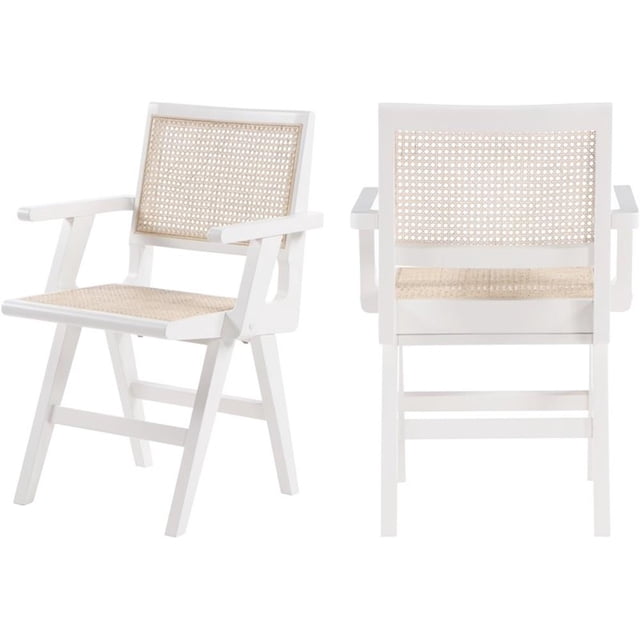 Meridian Furniture Chaise de Salle à Manger Blanche Preston (Ensemble de 2)
