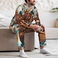 thumbnail image 7 of Lsque Animal Filled Noahs Ark Pattern Long Sleeve Pajama Set for Men - Soft 2-Piece Sleepwear and Loungewear Set with Pockets, Comfy Nightwear-Medium, 7 of 7