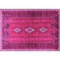 Ahgly Company Indoor Rectangle Persian Pink Traditional Area Rugs, 5' x 7'