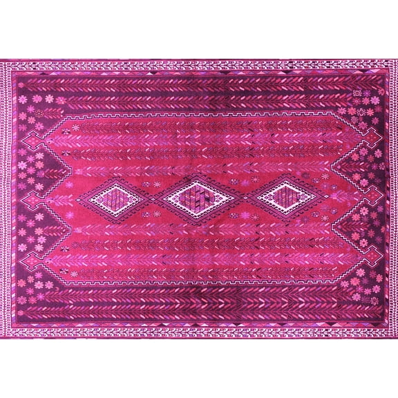 Ahgly Company Indoor Rectangle Persian Pink Traditional Area Rugs, 5' x 7'