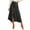 Black, variant on ZHOGXU Modern Midi Skirts For Womens Solid Color High Waist Wrap Button Front With Slit Outdoor Shopping Dating