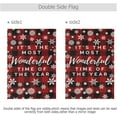 thumbnail image 2 of Christmas Red Buffalo Plaid Garden Flag Winter Snowflake Double Sided Flags 12x18 The Most Wonderful Time House Flag Yard Porch Banners Xmas Holiday Home Decorations Gifts, 2 of 5