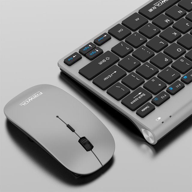 Juego de teclado y mouse Ratón de teclado inalámbrico externo para notebook (Plata) Ndcxsfigh Para estrenar