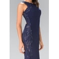 thumbnail image 3 of Women's Elizabeth K Open Back Long Evening Elegant Dress Gl2222 Navy Blue Size XS, 3 of 4