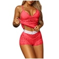 thumbnail image 1 of Gibobby Lencería sexy de mujer tanga Día de San Valentín Lencería sexy de encaje para mujer Ropa de dormir Traje Ropa de dormir Ropa interior de encaje(Rojo, XXL), 1 of 4