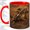 Red, variant on Rodeo Horse Rider Accent Mug, 11oz Ceramic Coffee Cup for Horse Fans