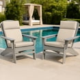 thumbnail image 6 of Lavish Home 45x21.5x3in High Back Outdoor Chair Cushion with Ties (Tan), 6 of 10