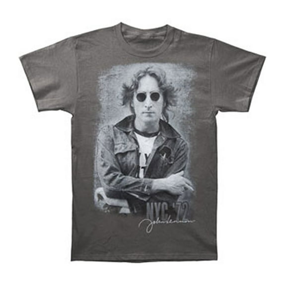 Beatles Men's  NYC '72 Slim Fit T-shirt Grey