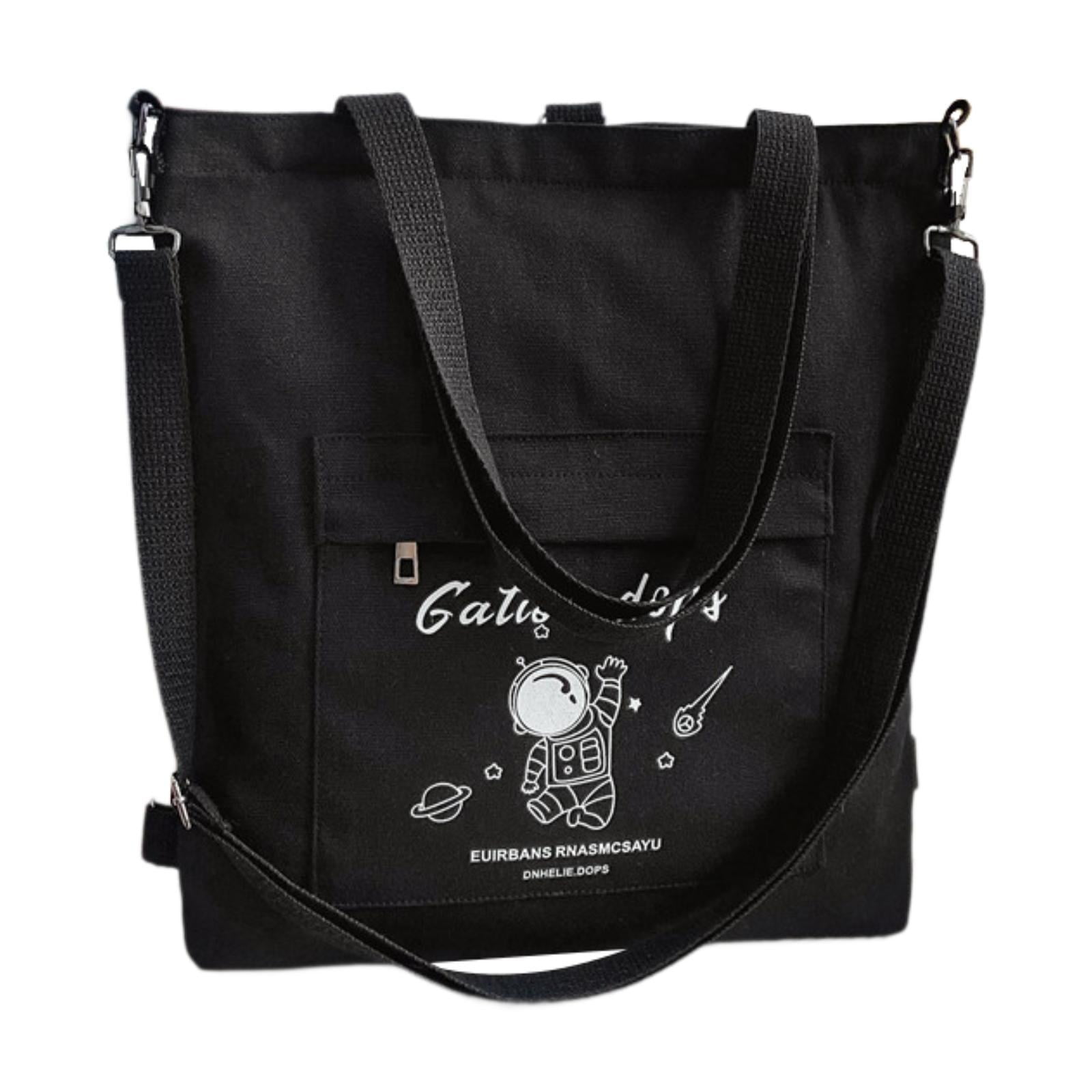 Canvas tote bag with crossbody strap sale