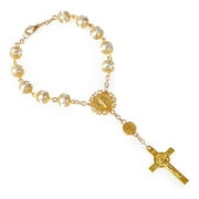 EXCIXING Catholic Rosary Bracelet with Cross Rearview Mirror Car Truck Auto Rosary