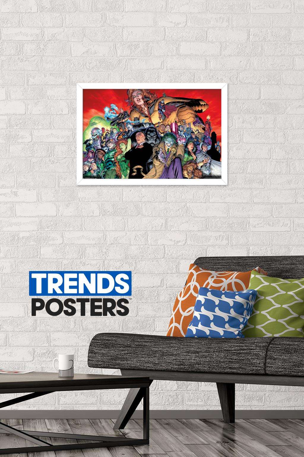 DC Comics - The Legion of Doom - Villains Wall Poster, 14.725" x 22.375", Framed