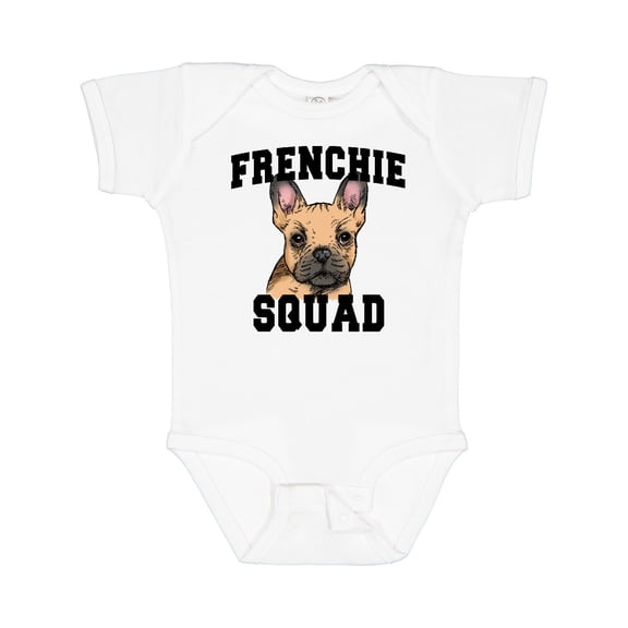 Inktastic Cute French Bulldog Frenchie Squad Boys or Girls Baby Bodysuit
