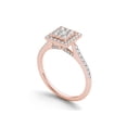 thumbnail image 3 of 3/4 Carat T.W. Diamond Cluster Halo 10kt Rose Gold Engagement Ring, 3 of 4