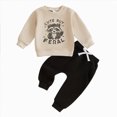 thumbnail image 4 of TOWED22 Infant Baby Boy Fall Clothes Long Sleeve Sweatshirt Pant Toddler Winter Outfits Set 2 Piece, 4 of 4