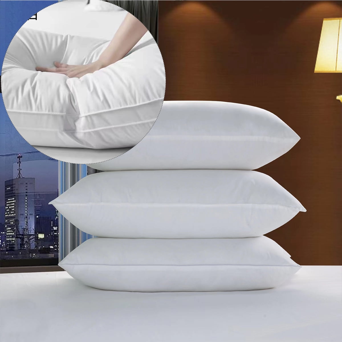  Deconovo 22x22 Pillow Insert, 2 Pack White Couch Pillow Filler,  Soft Fluffy Plump Pillow Sham Stuffer for Throw Pillows, Decorative Bed  Sofa Couch Square Pillow Forms, Sleeper Pillows for Adults 