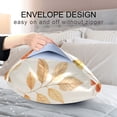 thumbnail image 4 of Yayeee Pillowcase Standard Size Set of 2 Satin Wrinkle Resistant Pillow Case, Beige Autumn Leaves, 4 of 7