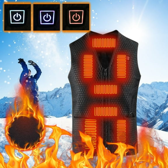 Limited Time Deal karymi Outdoor Warm Clothing Heated for Riding Skiing Fishing Charging Via Heated Coat Weekly Deal Camping Accessories Weekly Deal