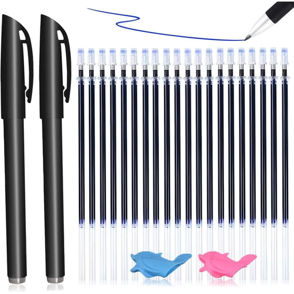 24Pcs Magic Pens & Refills,Compatible with Grooved Handwriting Practice for Kidsor Tracing Book, Ink Pen Set