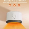 thumbnail image 3 of Calentador de ambiente, calentador eléctrico cerámico PTC de 1000 W, calentadores eléctricos portátiles para interiores, 3 of 5