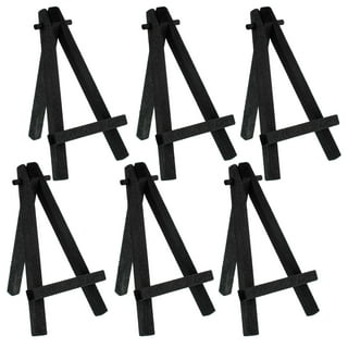 12 Pack 5 Inch Mini Wood Display Easel Natural Wooden Tripod Holder Stand  for Displaying Small Canvases and Photos