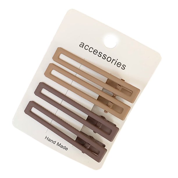 horquillas para el cabello con textura mate, diseño rectangular ondulado, pinzas para el cabello con dientes ajustados para una sujeción fuerte. Accesorios para el cabello de uso diario.