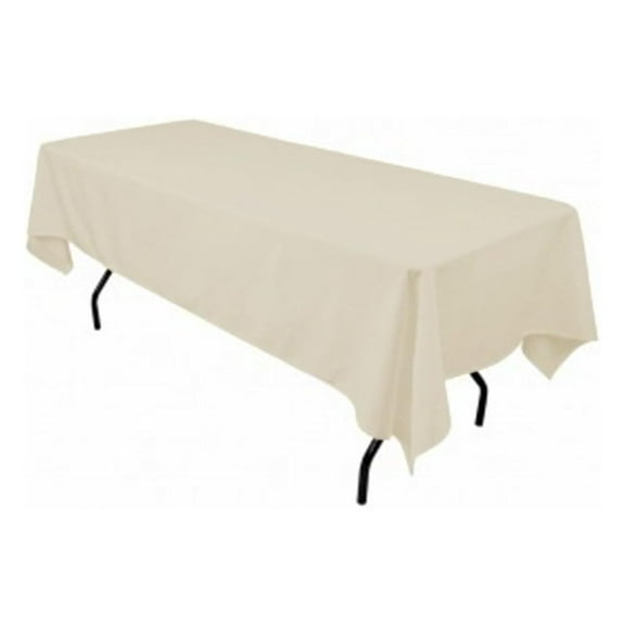 Tablecloth Polyester Rectangular 60x120 Inch (Beige)