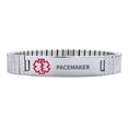 thumbnail image 1 of Bracelet à Maillons Extensibles avec Identification Médicale pour Femmes, Ados, Unisexe, en Acier Inoxydable, Gravé sur Mesure, 1 of 4