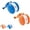 Orange+Blue, variant on 2026 New Interactive Dog Toys,Automatic Electric Rolling Pet Toy Ball with Rope,for Indoor Exercise and Small to Medium Dogs & Cat