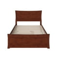 thumbnail image 3 of Leo & Lacey Transitional Solid Wood Urban Full Trundle Platform Bed in Walnut, 3 of 10