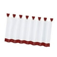 thumbnail image 1 of DOLITY Window Curtain Tiers with Universal Rod Pocket, Voile for Kitchen Bathroom 6 57x24 Inch Red, 1 of 6