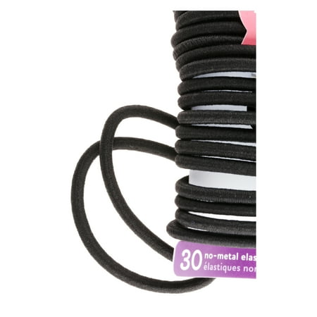 Goody Goody Ouchless Black Hair Elastics No Metal Gentle Hair