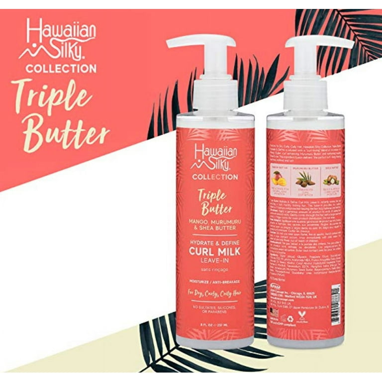 HAWAIIAN SILKY Triple Butter Hydrate & Define Curl Milk Leave- In Moisturizer(8oz) HAWAIIAN SILKY Triple Butter Hydrate & Define Curl Milk Leave- In Moisturizer(8oz)