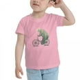 thumbnail image 3 of Bear Bicycle forest Funny Toddler T-Shirts for Boys Girls (Pink, 3T), 3 of 5